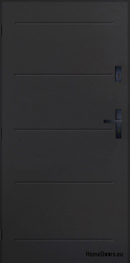 Drzwi Zewnętrzne PANTOR ALPINE-PASIVE 05 Lewe 90 Antracyt Grube 72mm Ciepłe
