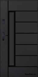 Drzwi Zewnętrzne PANTOR HERKULES 01 Prawe 90 Antracyt Grube 72mm Ciepłe