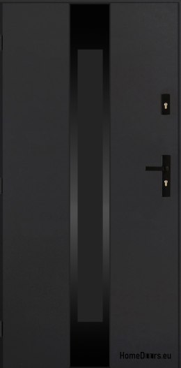 Drzwi Zewnętrzne PANTOR MARS 08 Lewe 90 Antracyt Grube 72mm Ciepłe
