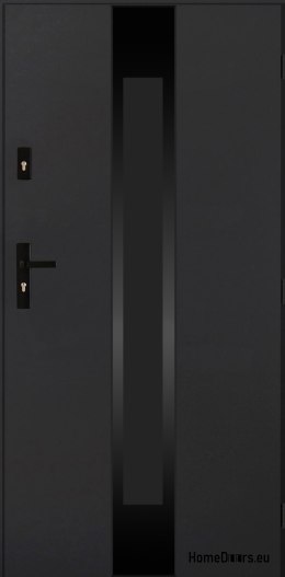Drzwi Zewnętrzne PANTOR MARS 08 Prawe 90 Antracyt Grube 72mm Ciepłe