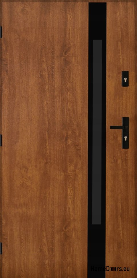 Drzwi Zewnętrzne PANTOR MARS 09 Lewe 100 Złoty Dąb Grube 72mm Ciepłe