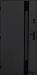 Drzwi Zewnętrzne PANTOR MARS 09 Lewe 90 Antracyt Grube 72mm Ciepłe