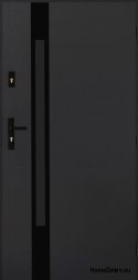 Drzwi Zewnętrzne PANTOR MARS 09 Prawe 80 Antracyt Grube 72mm Ciepłe