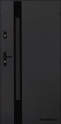Drzwi Zewnętrzne PANTOR MARS 09 Prawe 90 Antracyt Grube 72mm Ciepłe