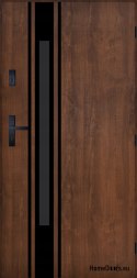 Drzwi Zewnętrzne PANTOR MARS 10 Prawe 90 Orzech Grube 72mm Ciepłe