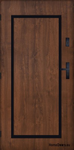 Drzwi Zewnętrzne PANTOR SYRIUS Lewe 90 Orzech Grube 72mm Ciepłe