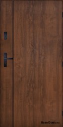 Drzwi Zewnętrzne PANTOR WILANÓW Prawe 90 Orzech Grube 72mm Ciepłe