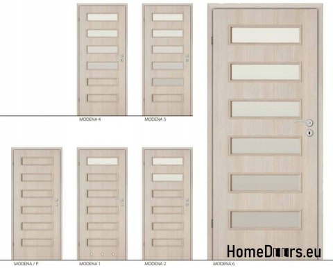 Koupelnové DVEŘE TOALETY se sklem MODENA 80