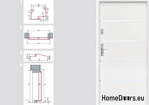 VNĚJŠÍ DVEŘE OPUS FLAT A25 80/90 antracitová bílá VNĚJŠÍ DVEŘE OPUS FLAT A25 80/90 antracitová bílá